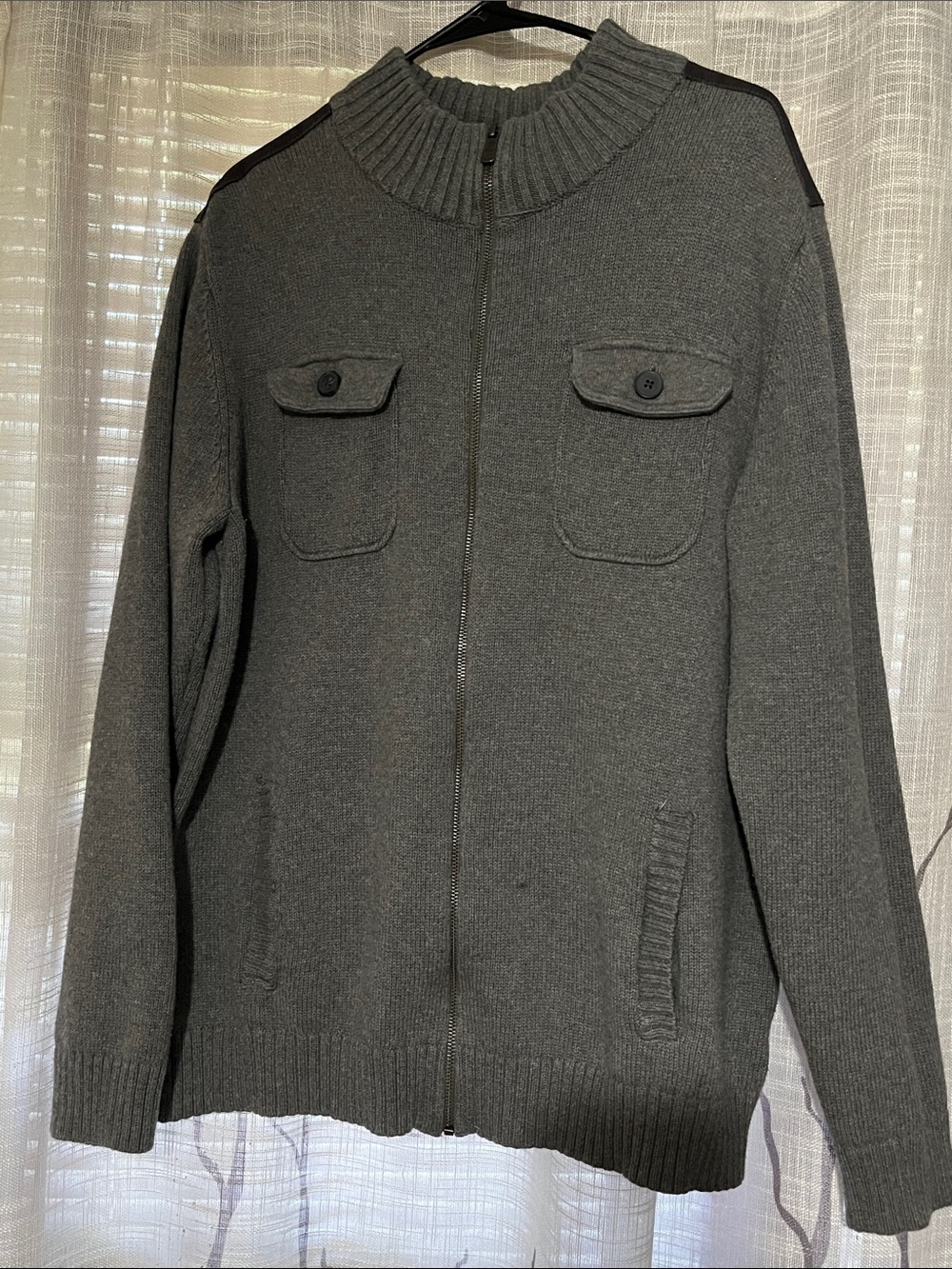 Men's Apt 9 Full-Zip Knit Sweater Jacket - Dark Gray